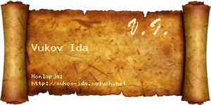 Vukov Ida névjegykártya