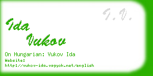 ida vukov business card
